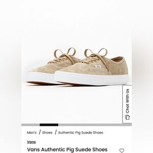 Men’s Vans Authentic Pig Suede Shoes - Tan